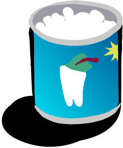 Can with a colorful label that says Mixed Teeth.